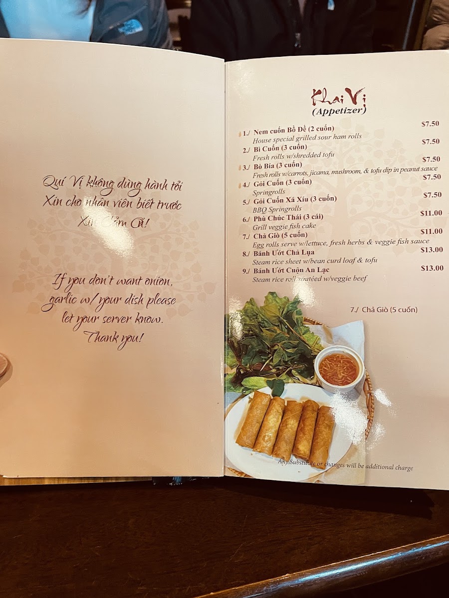 Bồ Đề Tịnh Tâm Chay Menu - Image 5